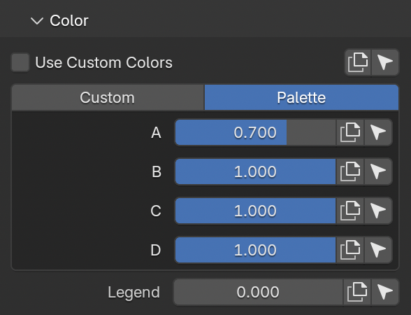 A screenshot from Blender showing the KRK Color Properties panel