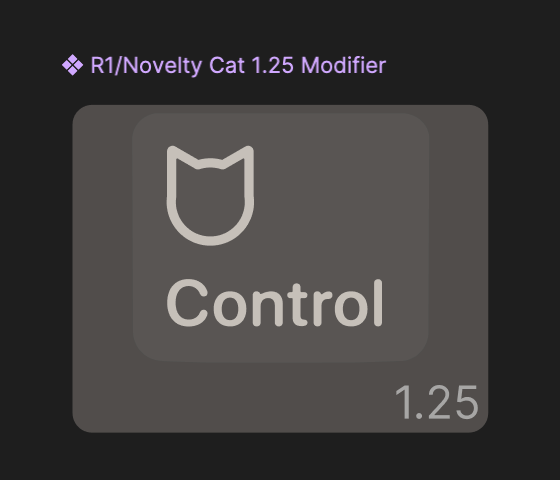 A screenshot of the new Cat Novelty keycap